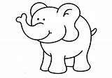 Coloring Elephant Kids Pages Colorear Elefante Preschool Clipart Clip sketch template