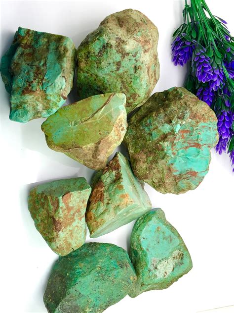 turquoise stone  natural rough turquoise material etsy