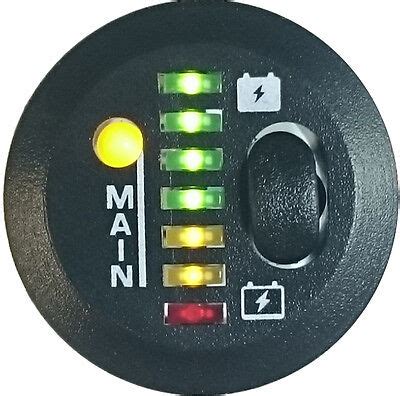 caravan camper dual  battery voltage level meter indicator small mm wd ebay
