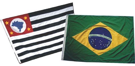 Kit Bandeira Oficial Brasil E São Paulo 1 95 Mt Para
