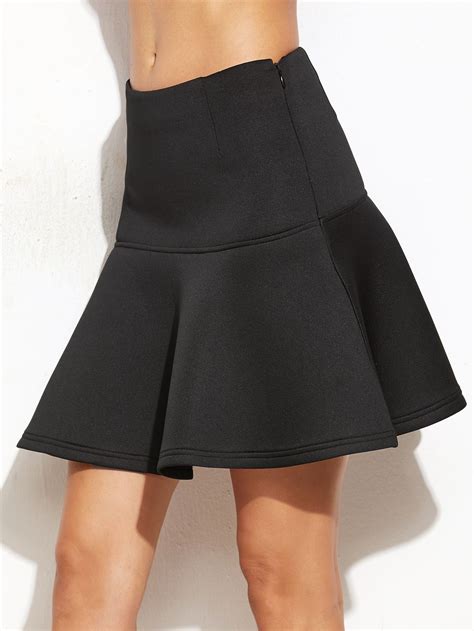 shein zipper waist fit flared skirt flare skirt fit and flare skirt