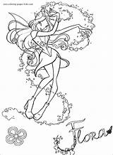 Coloring Pages Cartoon Winx Club Character Color Printable Kids Sheets Found sketch template