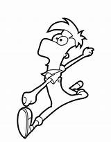 Ferb Phineas Kolorowanki Fineasz Corriendo Pobrania sketch template