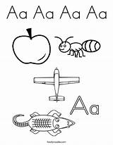 Coloring Letter Pages Aa Words Alphabet Ant Tracing Colouring Start Worksheets Things Printable Twistynoodle Kids Letters Preschool Sheets Print Printables sketch template