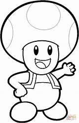 Coloring Toad Mario Pages Bros Printable Paper Drawing sketch template