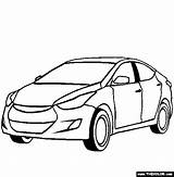 Hyundai Coloring Elantra Cars Online Pages Thecolor sketch template
