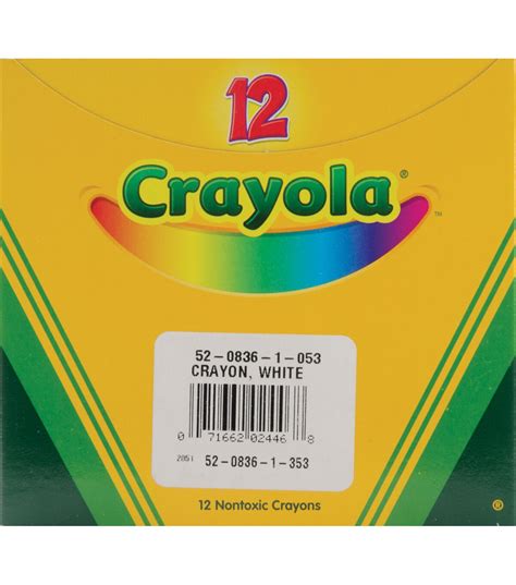 crayola regular size bulk white crayons  pkg joann