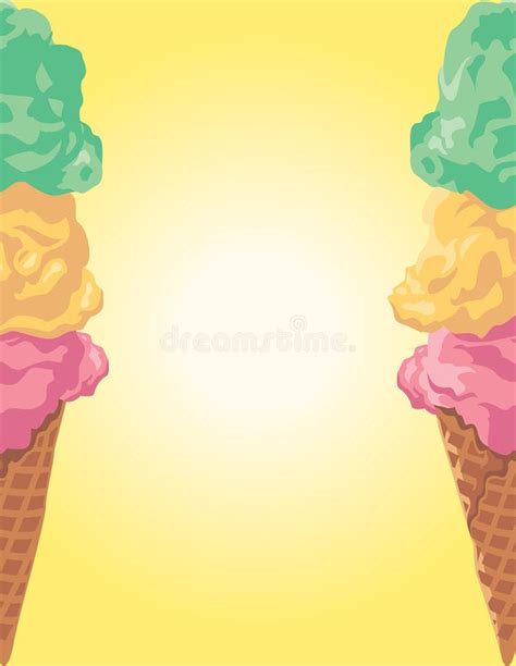 ice cream cone border stock illustration illustration  flavour