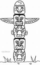 Totem Pole Coloring Pages Animals Clipart Cool2bkids Printable Animal Native Kids American Poles Alaska Template Templates Zoo Sheets Indien Coloriage sketch template