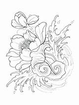 Coloring Tattoos Pages Getcolorings sketch template