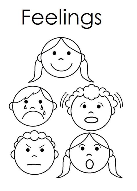 coloring pages emotions coloring  feelings  preschoolers