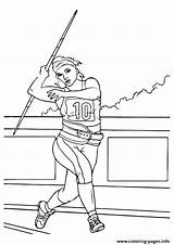 Javelin Coloring Pages Olympic Throw Games Olympics Printable Books sketch template