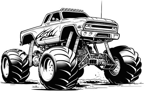 coloring pages  print monster trucks
