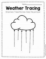 Tracing Preschoolers Writing Rain sketch template