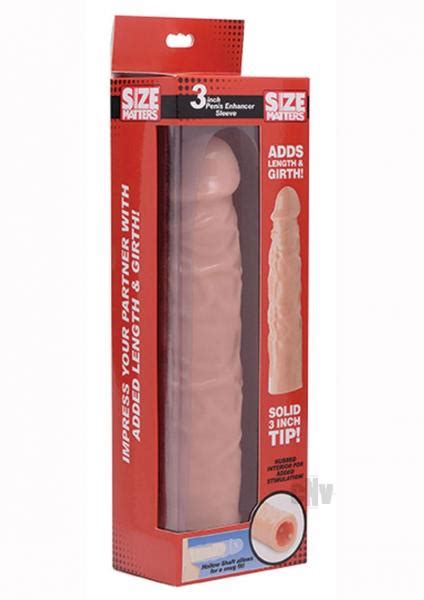 Size Matters 3 Inches Penis Sleeve Enhancer Beige On