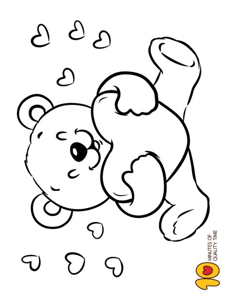 cute teddy bear  heart coloring pages thekidsworksheet