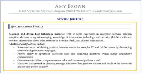 resume sections  ways  optimize qualifications  skills
