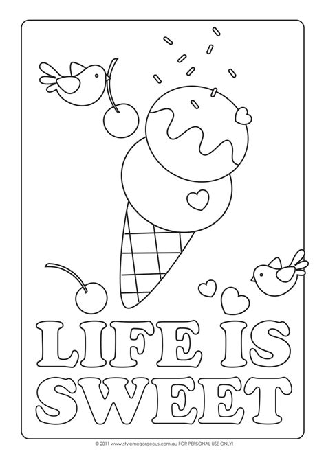 printable coloring pages ice cream printable word searches
