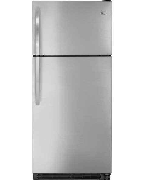 kenmore   cu ft top freezer refrigerator  ice maker stainless steel shop