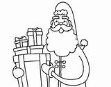 Santa Presents Claus Coloring Coloringcrew sketch template