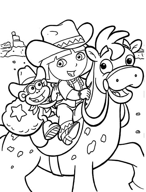 dora coloring pages  kids printable  nick jr coloring pages