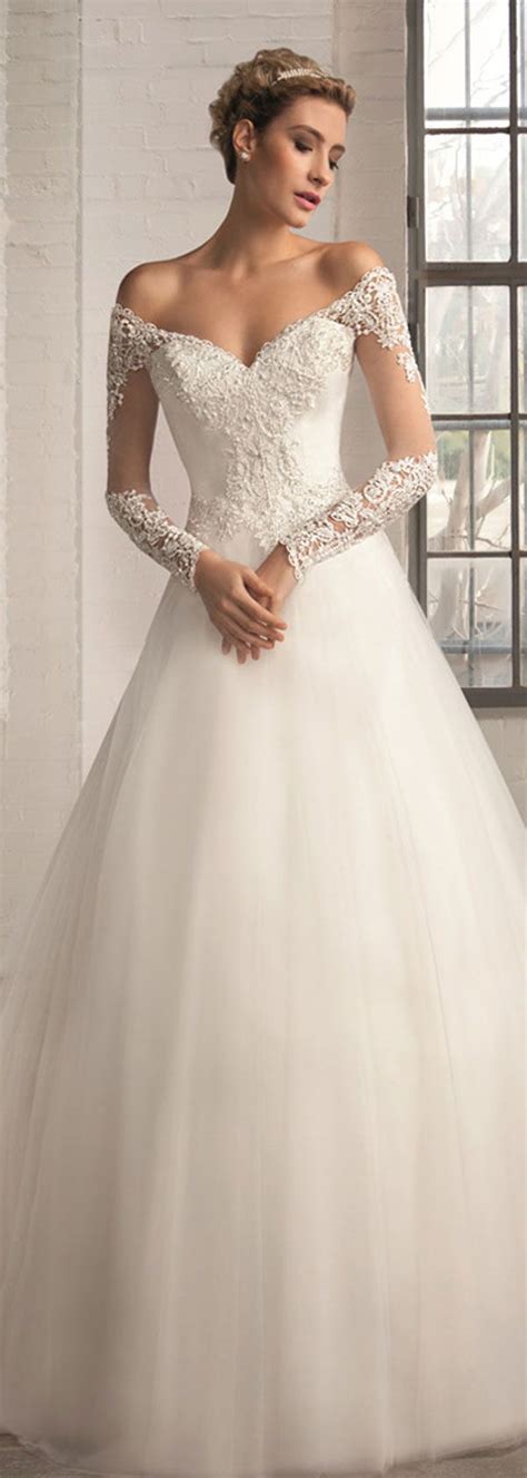elegant   shoulder wedding dresses