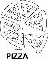 Pizza Coloring Pages Food Foods Sheet Clipart Favorite Color Kids Printable Preschoolers Crayola Paint Pie Sheets Whole Slice Printables Pyramid sketch template