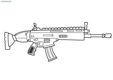 fortnite scar coloring pages