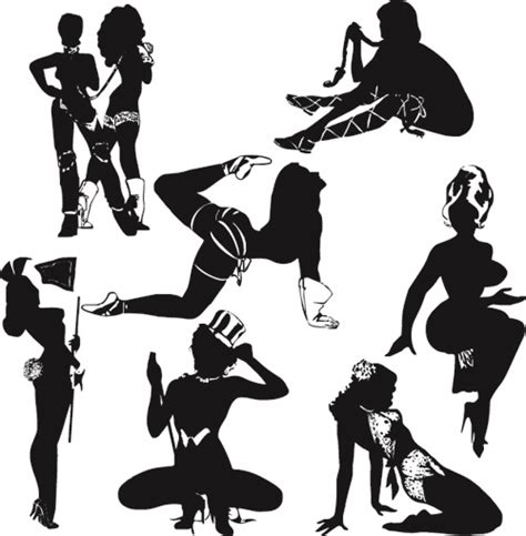 dancing girls sexy silhouettes free vector download 8 353 free vector