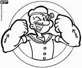 Popeye Sailor Man Coloring Pages Cartoon Character Drawing Printable Characters Miscellaneous Getdrawings Game Clipart sketch template