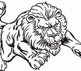 Coloring Pages Lions Football Lion Color Getcolorings sketch template