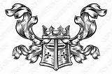 Helm Heraldic Shield Heraldisch Filigree Heraldische Schild Tatoeage Embleem Wapenschild Beschermen Ridders sketch template