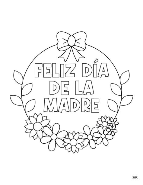 happy mothers day spanish coloring page  mexican mothers day spanish