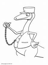 Coloring Pages Conductor Train Dinosaur Mr Printable Print Animated Series sketch template