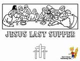 Supper Bible Sheets Sunday Disciples Crucifixion Yescoloring sketch template