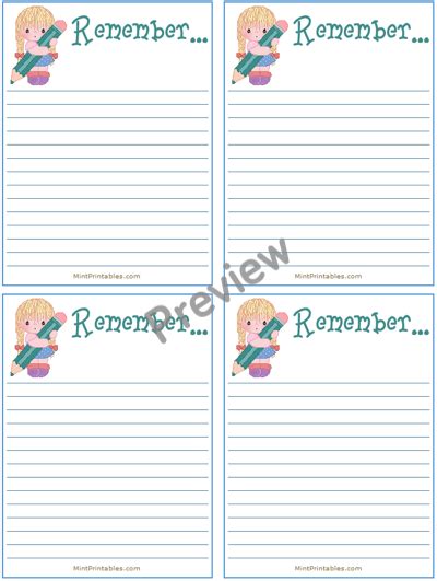 printable country style reminder note