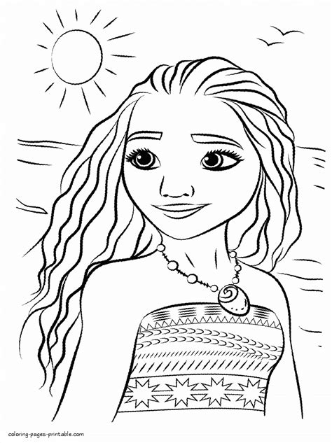 moana portrait coloring printable page coloring pages printablecom