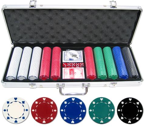 pc suited poker chip set gamblers bargain den