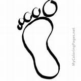 Baby Coloring Feet Footprint Pages Getcolorings Getdrawings sketch template