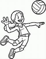 Coloring Sports Volleyball Kids Pages Clipart Playing Player Printable Color Clip Aang Cliparts Print Fun Library 2229 Develop Ages Recognition sketch template