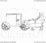 Buggy Amish Outline Vector Djart Royalty Illustration Clip Clipart 2021 sketch template