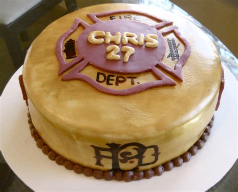 cake baketress  golden birthday firefighter cake