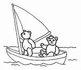 Coloring Boat Row Pages Sailing Getcolorings Boats Bears Little Two sketch template
