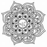 Mandalas Stencils Vectors Henna Diseno Colorear sketch template