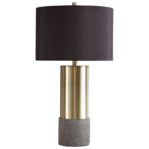 signature design  ashley lamps contemporary set   jacek metal table lamps  furniture