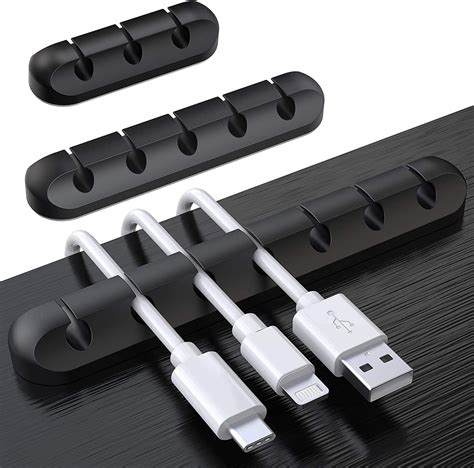 cable holder cable management  pack cable clips multipurpose cable management silicone set