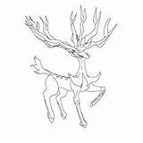 Xerneas Coloring Pages Pokemon Getcolorings sketch template