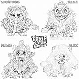 Crate Creatures Coloring Pages Holiday Filminspector Downloadable Snowman Abominable Include Dragon Popular sketch template