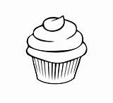 Drawing Cupcake Muffin Clipart Coloring Line Painting Food Illustration Watercolor Vanilla Transparent Pages Webstockreview Detail Clipartmag Pngegg sketch template