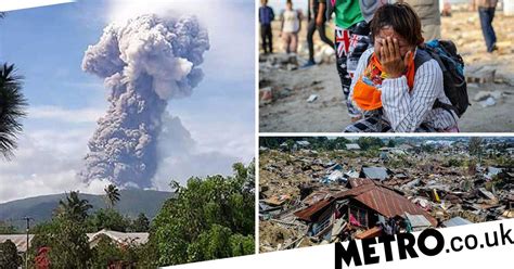 volcano erupts on indonesian island hit by tsunami and earthquake